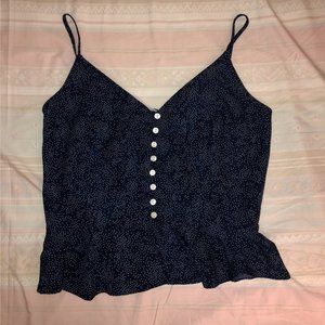 Heartloom Cinched Blue and White Camisole